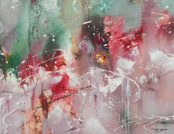 Origineel Olieverfschilderij Abstract Expressionisme Adem van de Lente – Schilderijen & Tekeningen, Canvas (photo 7 of 8)