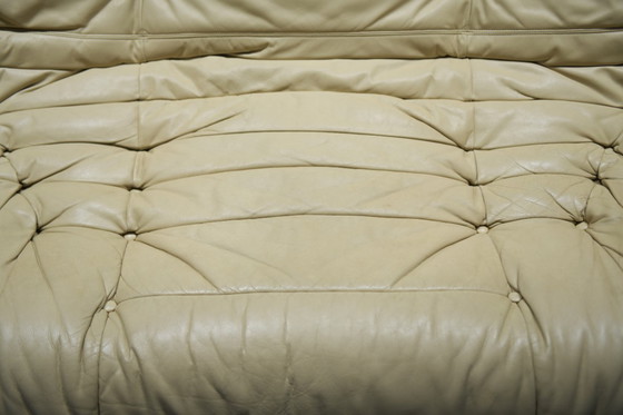 Image 1 of Originele Togo Medium Settee in beige leer 2007 - Michel Ducaroy - Ligne Roset