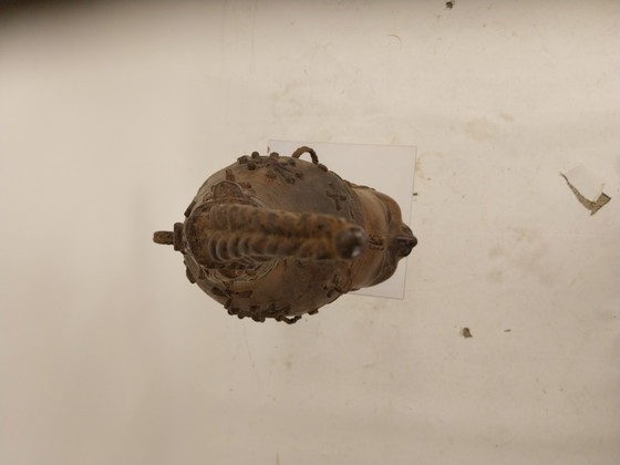 Image 1 of 1 statua africana in bronzo, Benin (Nigeria), alta 82 cm.