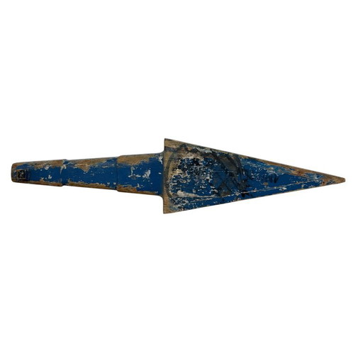 Flecha decorativa de madera, azul