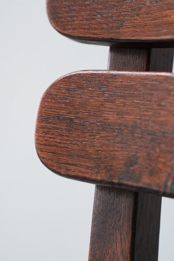 Image 1 of Set di 6 sedie da pranzo brutaliste