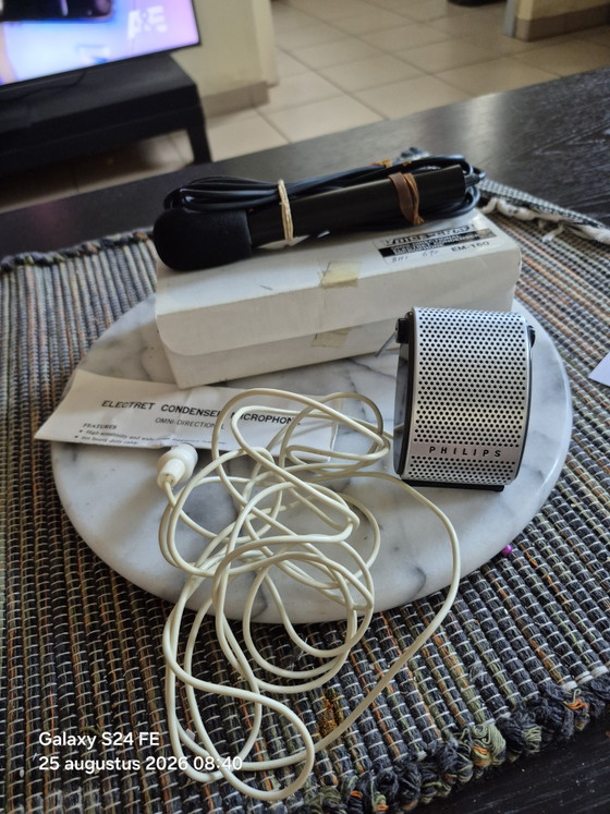 Vintage Microphones – Philips, Decorative Objects, Metal, Paper (photo 5 of 5)