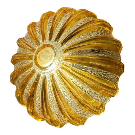 Image 1 of Deckenleuchte (oder Wandleuchte) mit gepresstem Glas - Wandleuchter - Midcentury Modern