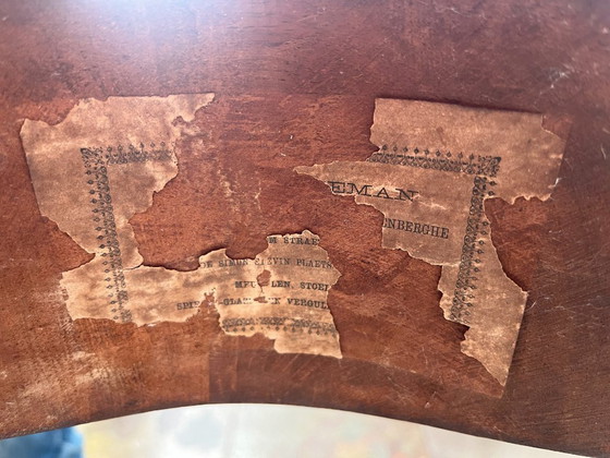 Image 1 of Mesita auxiliar - madera y mármol