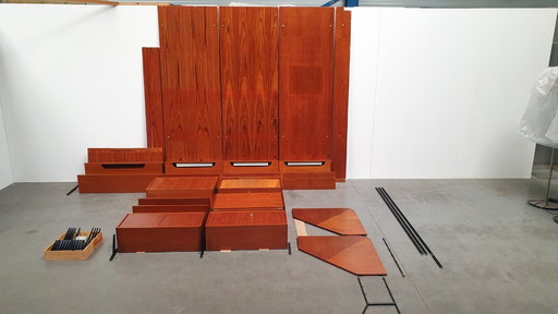 vintage wall unit deens modules teak 60s