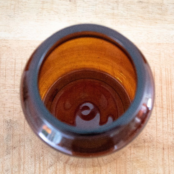 Vintage set of Belgian amber-brown glass apothecary jars – Decorative Objects (photo 9 of 10)