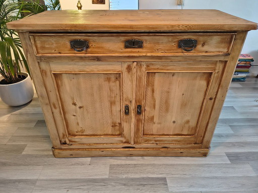 Antique chest of drawers made of pine wood