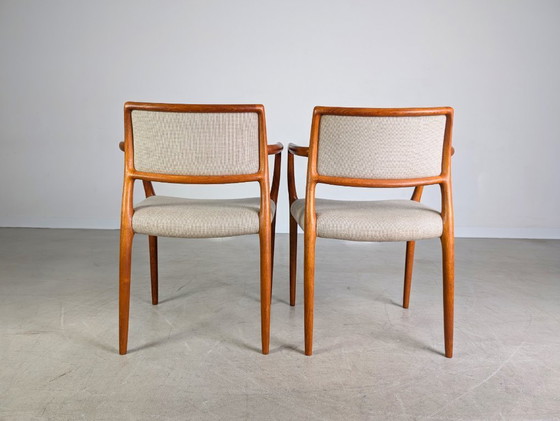 Image 1 of Set van 2 Niels Moller fauteuils JL Møller Møbelfabrik model 80