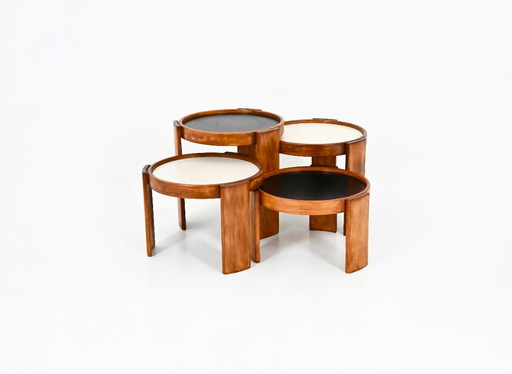 Model 780 Nesting Tables by Gianfranco Frattini for Cassina, 1960s, Set of 4