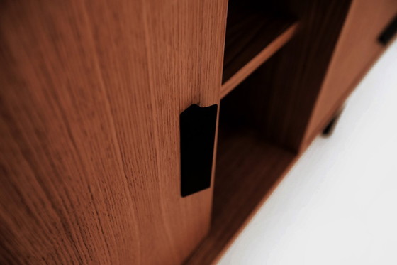 Image 1 of Dressoir gebeitst teak T-S03 schuifdeur en 3 laden