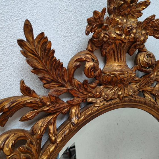 Image 1 of Vintage goudkleurige Barok Rococo spiegel, schouwspiegel Regency