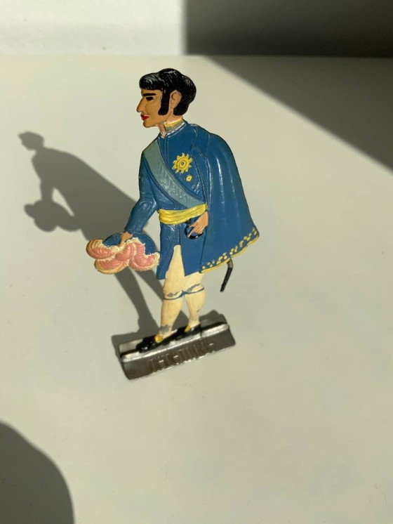 Image 1 of Vintage Duitse platte tinnen figuur (Zinnfigur) - "Neue Mode"-serie - hoveling/diplomaat
