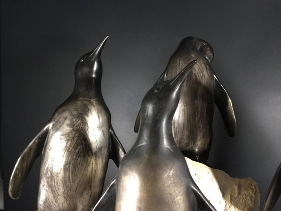 Sculpture de pingouins Art Déco en métal peint et terre cuite, années 1930 – Marble, Metal, Art Deco (photo 10 of 18)