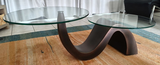 Image 1 of Modern coffee table in metal and glass