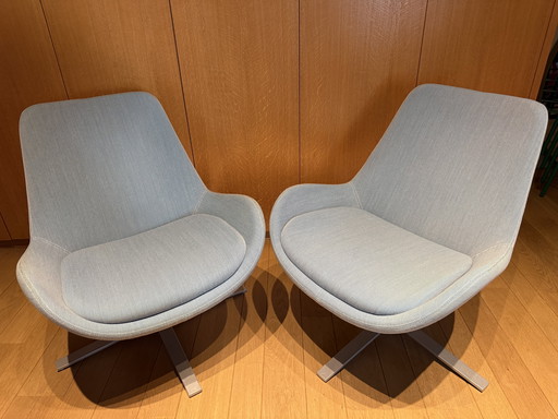 Setje Orangebox AVI-01 Poltrona lounge – Lichtblauw  