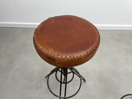 Image 1 of Set of 2 adjustable industrial stools