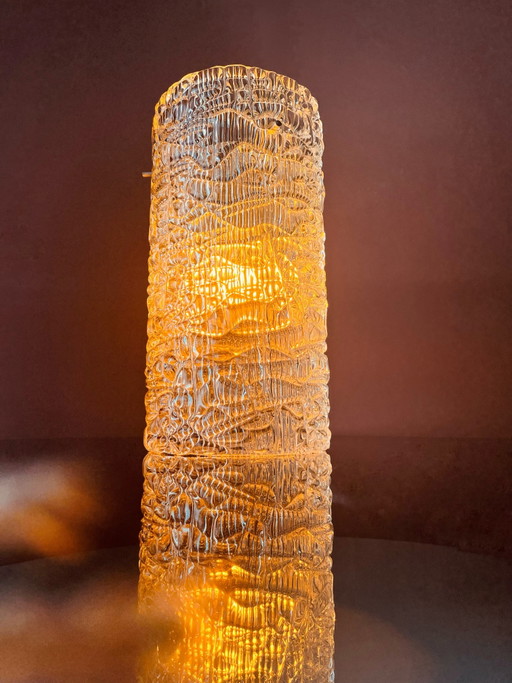 Unique! Kalmar Franken 60s ice glass pendant lamp