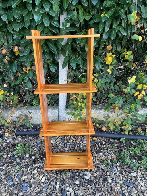 brutalist pine shelf