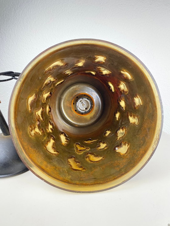 Image 1 of Vintage Brutalist Pendant Lamp by Nanny Still-McKinney for Raak Amsterdam – Dark Mid Century Modern Large Hanging Light, 1960s