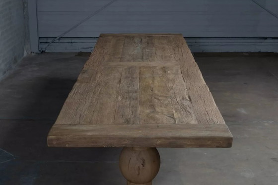 Image 1 of SOLEIL oak monastery table - 220 cm - Solid frame