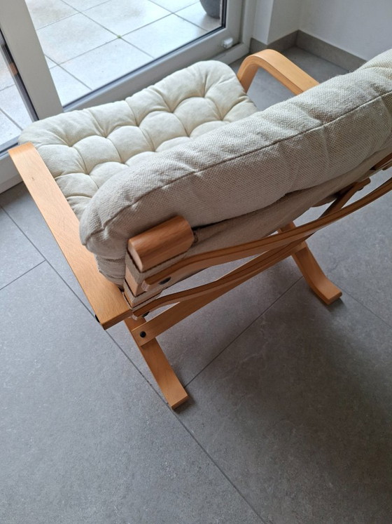 Poltrona lounge scandinava vintage + poggiapiedi anni 60/70 – Divani 2 posti, Textile, Wood (photo 22 of 22)