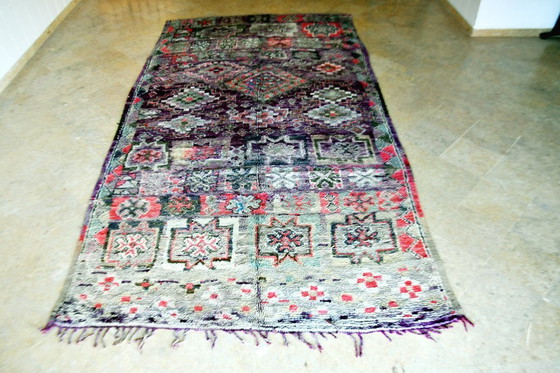 Image 1 of Violetter marokkanischer Boujaad-Teppich - 360 x 192 cm