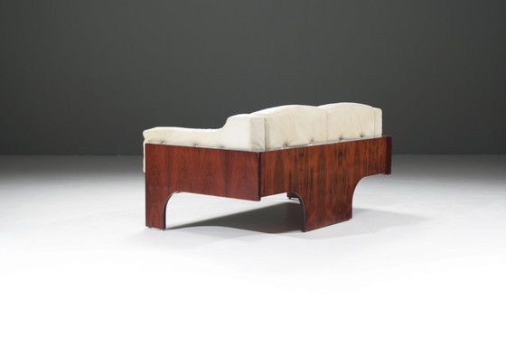 Image 1 of Splendido divano vintage Oriolo in pelle disegnato da Claudio Salocchi per Sormani, anni '60.