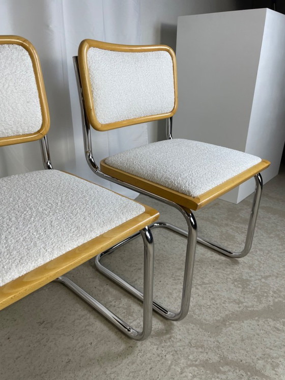 Image 1 of 4 sedie Breuer b32 in bouclé bianco