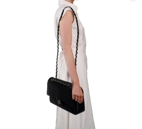 Image 1 of Sac CHANEL Timeless/Classique en Cuir Noir - 103570
