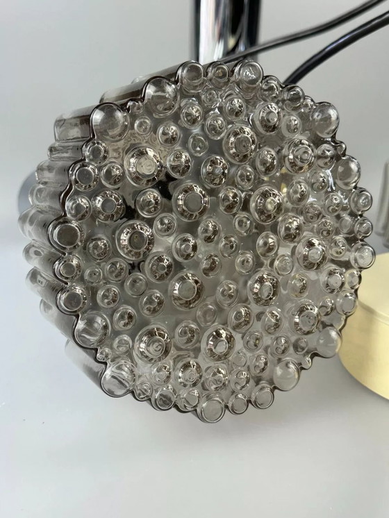 Image 1 of Lampada a cascata a 3 fiamme anni '60-'70 di Staff Leuchten Germania in vetro cromato