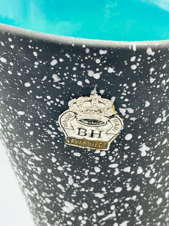 Image 1 of Vintage Hubert Bequet speckled ceramic pitcher, Belgium