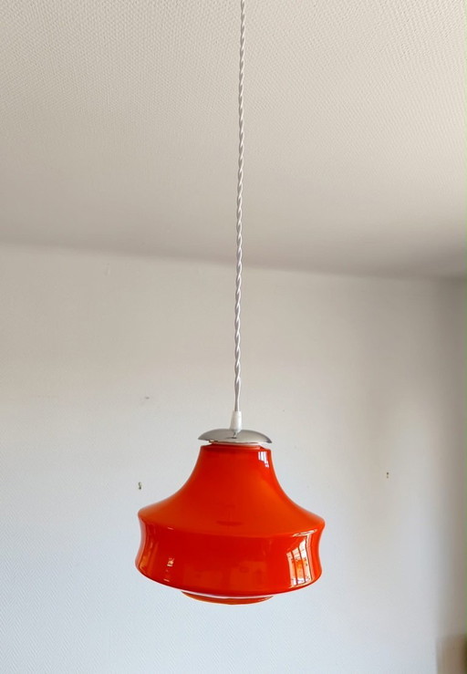 UFO-Weltraumzeitalter-Orange-Hängedekoration 1970 – hanglampen, Glass