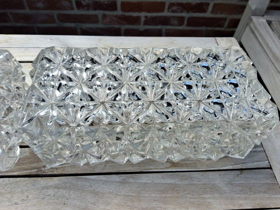Image 1 of Lampade da parete vintage in cristallo, marca Erco Leuchten, j60/70