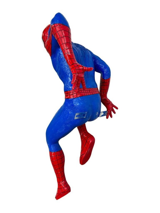 Image 1 of Escultura de fibra de vidrio - Personaje de cómic Spider Hero - Rojo, Azul