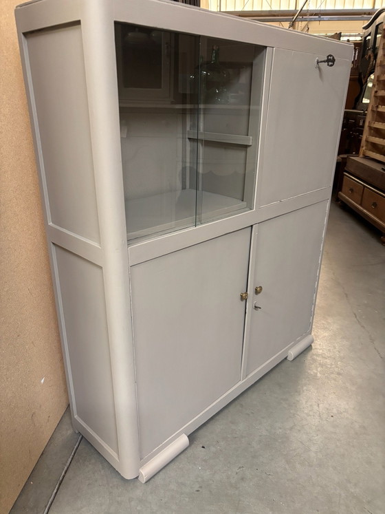 Vintage kast / buffetkast – High boards, Glas, Hout (photo 8 of 12)