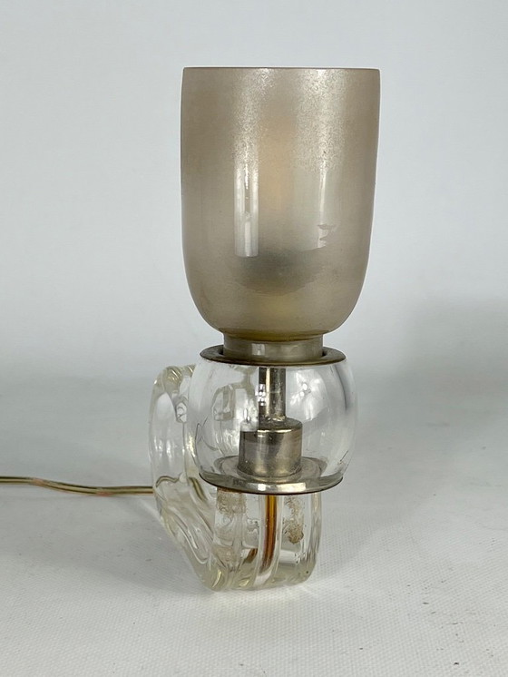 Image 1 of Art Deco Murano glass table lamp by Barovier. Italy 1930s
