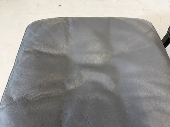 Image 1 of Borge Mogensen fauteuil en cuir oreilles tabouret Fredericia 2204 fauteuil à oreilles