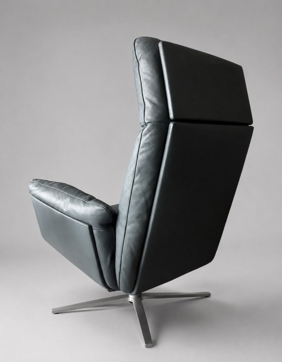 2x FSM Shelby Relaxfauteuils — Petrol Nappaleder – Fasem, Verstelbare relaxstoel, Leather, Metal (photo 10 of 15)