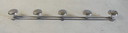 Vintage wall-mounted coat rack in chromed metal - mid-20th century