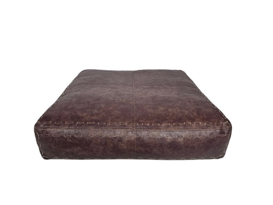 Image 1 of Ottoman - Hocker - Poef -Loungkussen -  de Sede stijl - leer - 90's