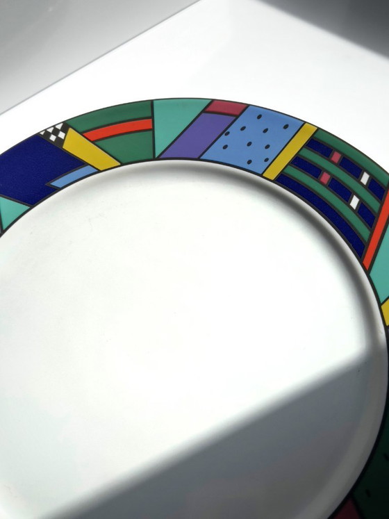 Rosenthal Studio-Line „Scenario Metropol“ Serving Plate – Barbara Brenner, 1990s Postmodern Memphis Design (photo 3 of 5)