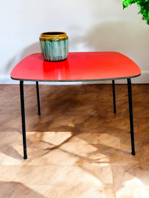 Red Vintage Side Table