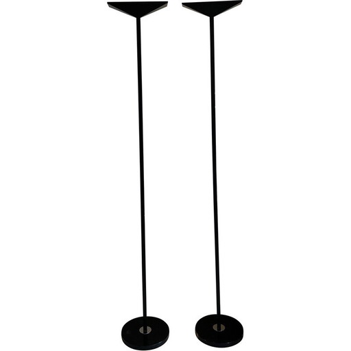 Paar vintage staande lampen "206863" van Pierre Disderot voor Verre et Lumière, Frankrijk 1980