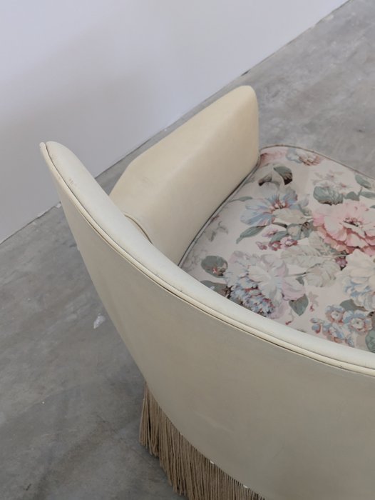 Image 1 of Vintage italian Armchair (2) - Wood, Leather, Fabric - 1960s/1970s
