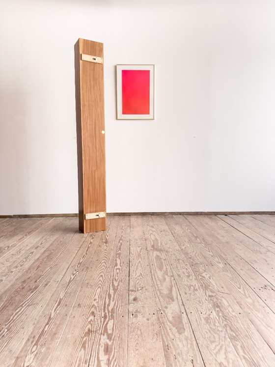 Image 1 of Wandplank van teakhout, 200 cm, van Walter Wirz voor Wilhelm Renz