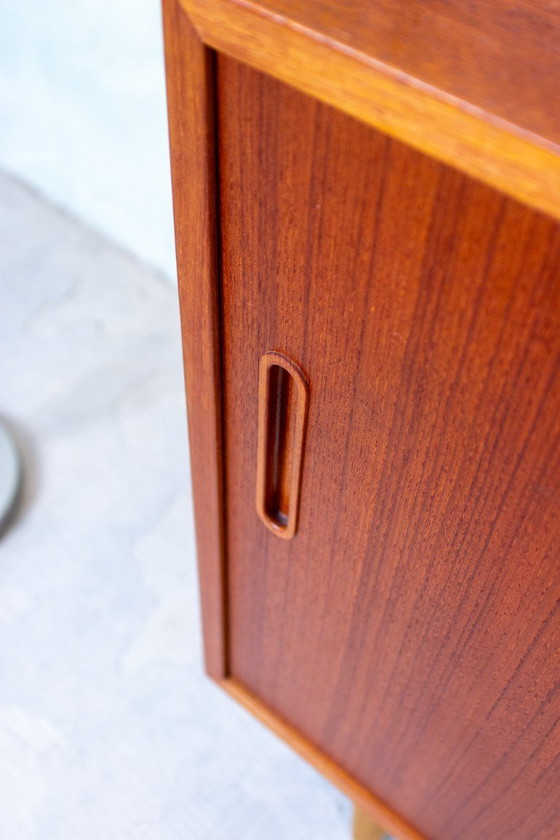 Image 1 of Vintage secretair bureau, dressoir, bijzettafel, teak, Hundevad bureau