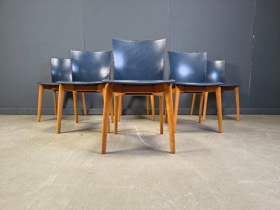 Image 1 of Chaises Cos S-12 de Josep Llusca pour Cassina, années 1990 - lot de 6