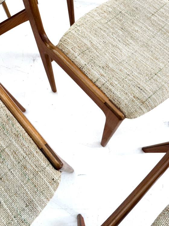 Set di 10 sedie da pranzo vintage, Erik Buch '60 – Wood, Textile (photo 5 of 13)