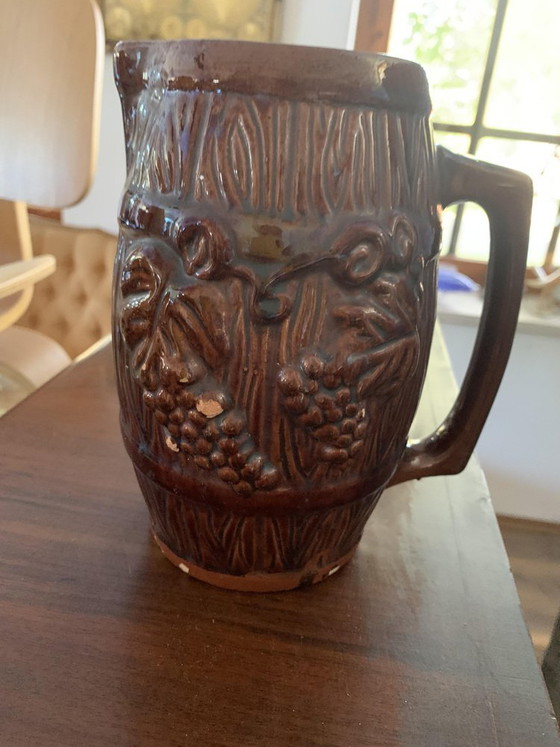 Jarra folclórica húngara de cerámica esmaltada – Vasos y jarras (photo 4 of 6)