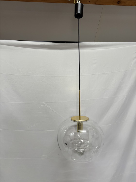 Vintage Doria Leuchten glass pendant lamp Space Age Mid-Century (photo 10 of 13)